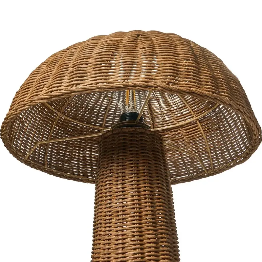 Staande Lampen-Leen Bakker ALERO - Staande lamp - Bruin - Rotan