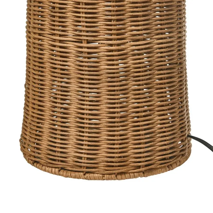 Staande Lampen-Leen Bakker ALERO - Staande lamp - Bruin - Rotan