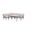 Loungesets-Garden Impressions Allasio lounge-dining hoekset - 5-dlg. - c.black - desert sand - VW