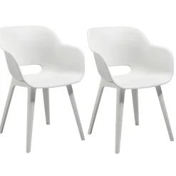 Allibert Tuinstoel Akola - wit (2 stuks)