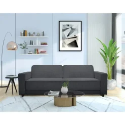 Dorel Home Allie - 3-zits slaapbank in antraciet stof