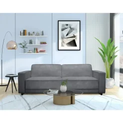 Dorel Home Allie - 3-zits slaapbank in antraciet fluweel