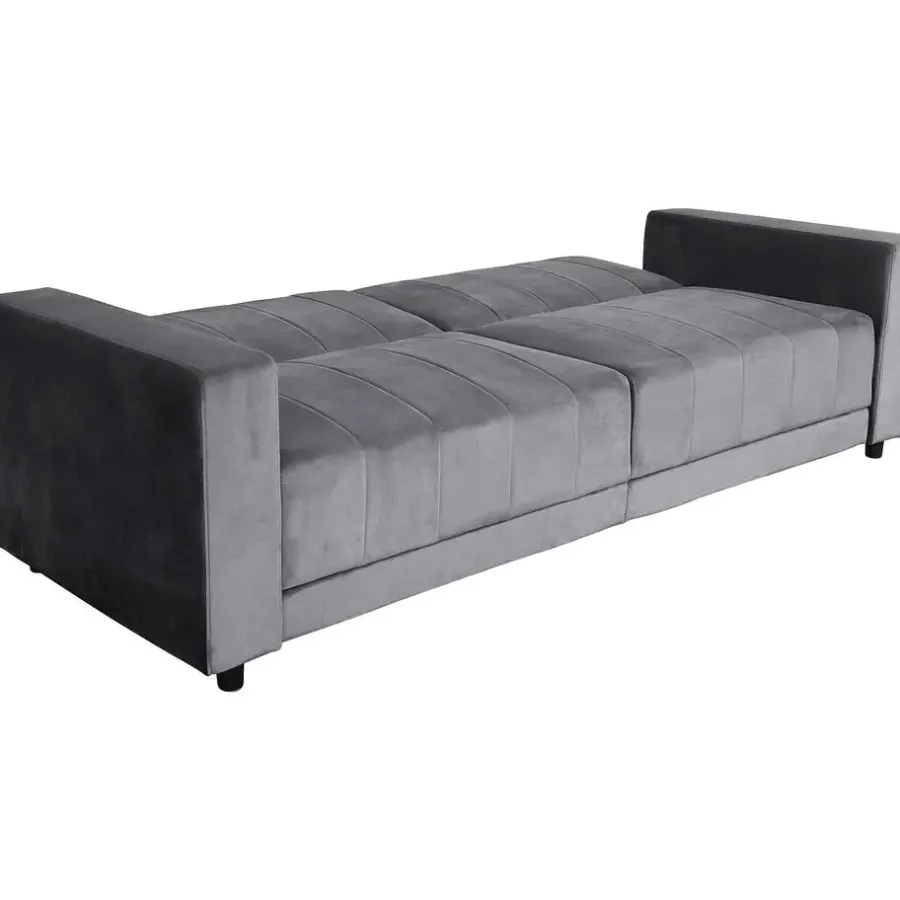Dorel Home Allie II - Slaapbank 3-zits in antraciet fluweel
