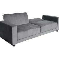 Dorel Home Allie II - Slaapbank 3-zits in antraciet fluweel