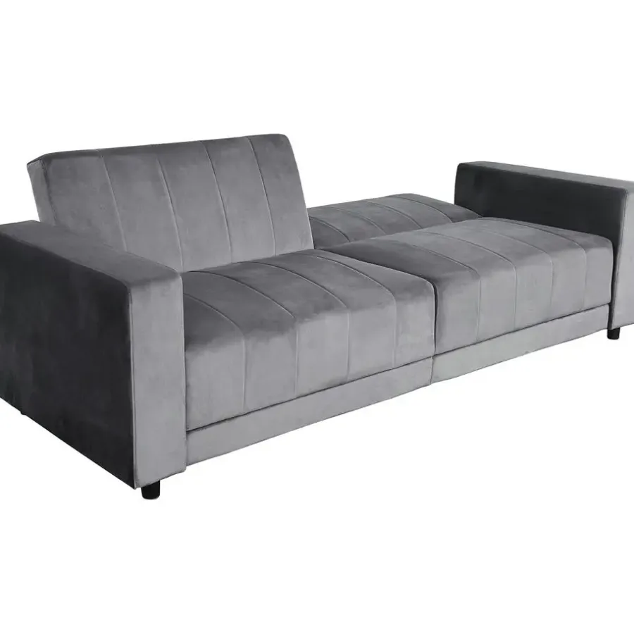 Dorel Home Allie II - Slaapbank 3-zits in antraciet fluweel