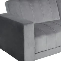 Dorel Home Allie II - Slaapbank 3-zits in antraciet fluweel