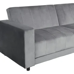 Dorel Home Allie II - Slaapbank 3-zits in antraciet fluweel