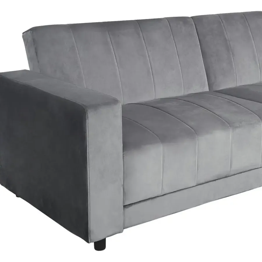 Dorel Home Allie II - Slaapbank 3-zits in antraciet fluweel