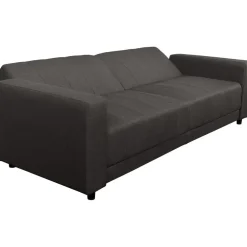 Dorel Home Allie II - Slaapbank 3-zits in donkerbruine stof