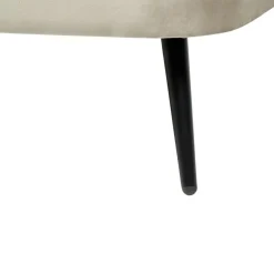 Beliani ALLIER - Chaise longue - Beige - Linkerzijde - Fluweel