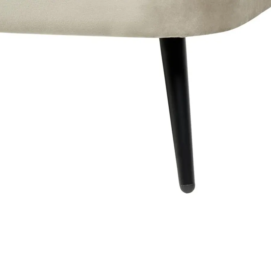 Beliani ALLIER - Chaise longue - Beige - Linkerzijde - Fluweel