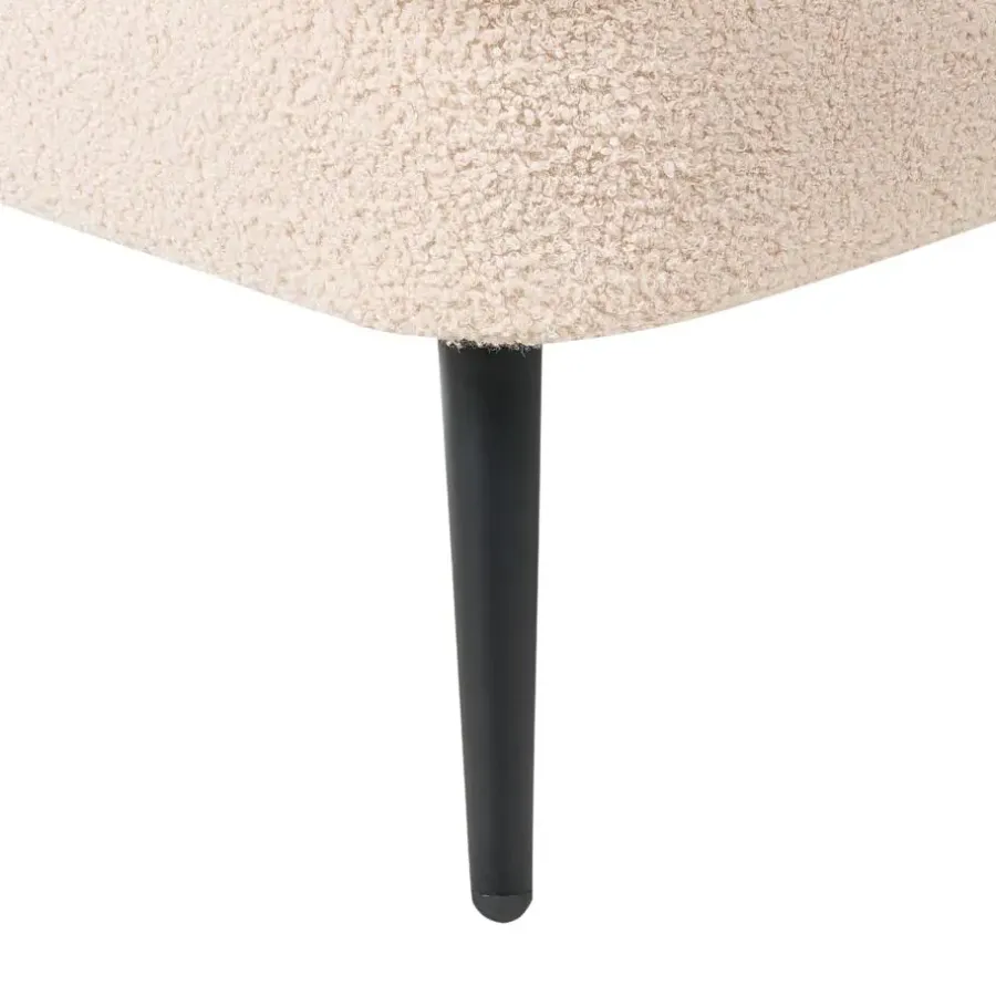 Beliani ALLIER - Chaise longue - Beige - Rechterzijde - Bouclé