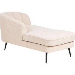 Beliani ALLIER - Chaise longue - Beige - Rechterzijde - Bouclé