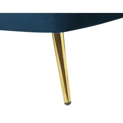 Beliani ALLIER - Chaise longue - Blauw - Linkerzijde - Fluweel
