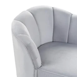 Loveseats-Beliani ALLIER - Chaise longue - Grijs - Linkerzijde - Fluweel