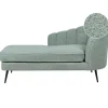 Loveseats-Beliani ALLIER - Chaise longue - Groen - Rechterzijde - Bouclé