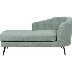 Loveseats-Beliani ALLIER - Chaise longue - Groen - Rechterzijde - Bouclé