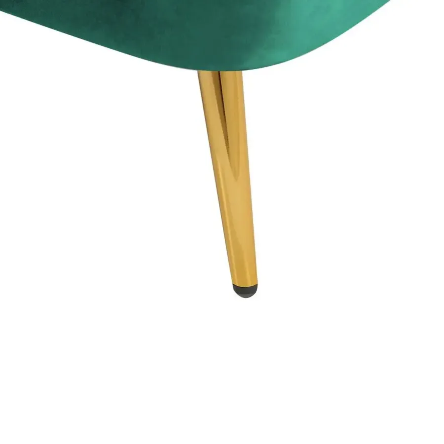 Loveseats-Beliani ALLIER - Chaise longue - Groen - Rechterzijde - Fluweel