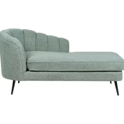 Beliani ALLIER - Chaise longue - Groen - Linkerzijde - Bouclé