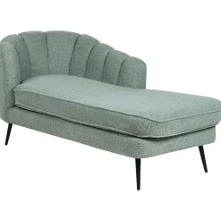 Beliani ALLIER - Chaise longue - Groen - Linkerzijde - Bouclé