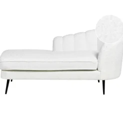 Loveseats-Beliani ALLIER - Chaise longue - Off-white - Rechterzijde - Bouclé