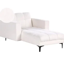 Loveseats-Leen Bakker ALNES - Chaise longue - Wit - Polyester