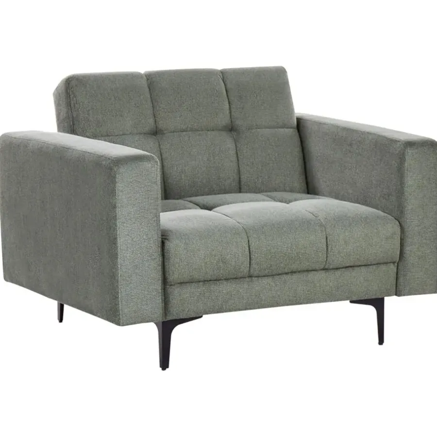 Beliani ALNES - Fauteuil - Donkergroen - Stof