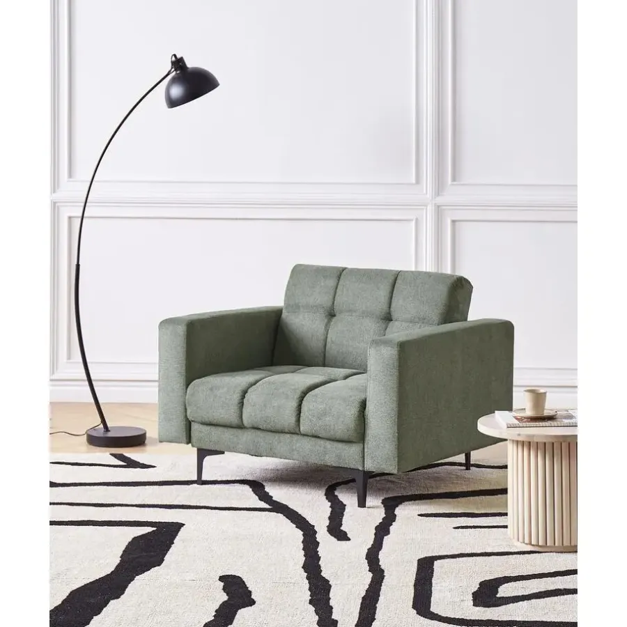 Beliani ALNES - Fauteuil - Donkergroen - Stof