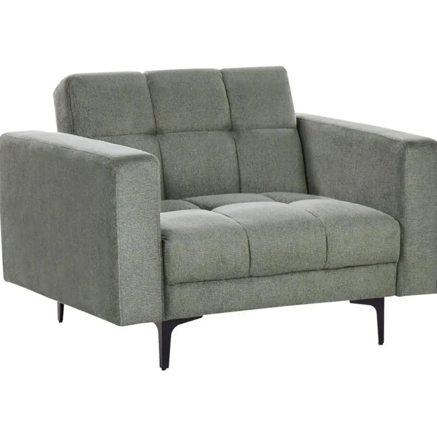 Beliani ALNES - Fauteuil - Donkergroen - Stof