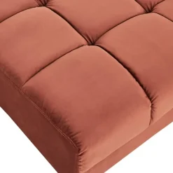 Leen Bakker ALNES - Ottomaan - Lichtrood - Polyester