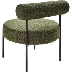 Beliani ALPHA - Fauteuil - Groen - Bouclé