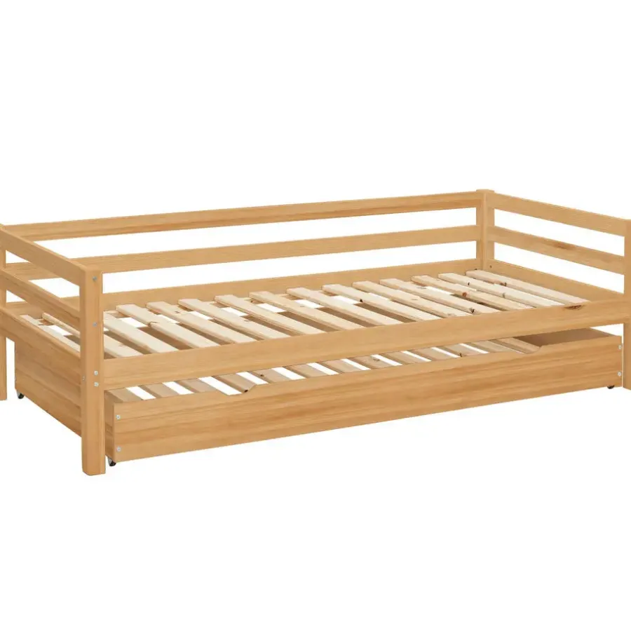 Kinderbedden-Loft24 Alpi - Bed met bedlade 90x200 cm in grenen
