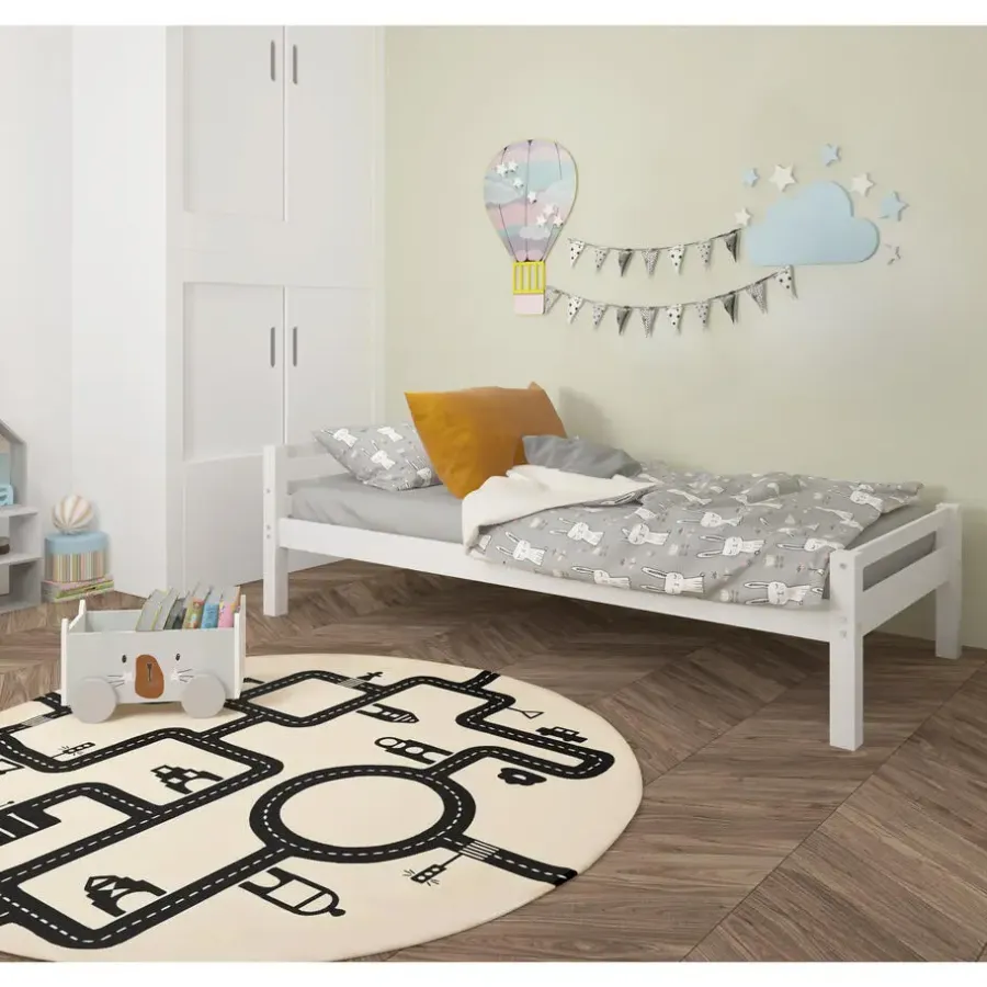 Loft24 Alpi - Kinderbed 90x200 cm wit grenen