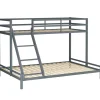 Loft24 Alpi - Stapelbed 140x200 cm in grijs dennenhout