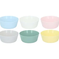 Kommen-Alpina kommetjes /schaaltjes - 6x - gekleurd - kunststof - 11 cm