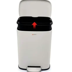 Prullenbakken-Alpina Pedaalemmer - soft-close - rvs - 5 liter - L21,5 x B18,5 x H30