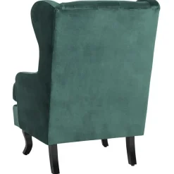 Fauteuils-Beliani ALTA - Chesterfield fauteuil - Groen - Fluweel