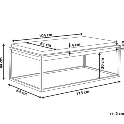Beliani ALTOS - Salontafel - Grijs - MDF