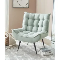 Beliani ALVESTA - Fauteuil - Mintgroen - Stof