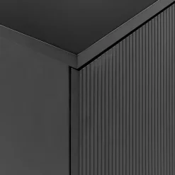 Leen Bakker ALZIRA - Badkamermeubel - Zwart - 80 x 52 cm - Hout