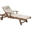 Leen Bakker AMANTEA PREMIUM II - Tuinligstoel - Taupe - Acaciahout