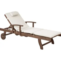 Ligbedden-Leen Bakker AMANTEA PREMIUM II - Tuinligstoel - Lichtbeige - Acaciahout