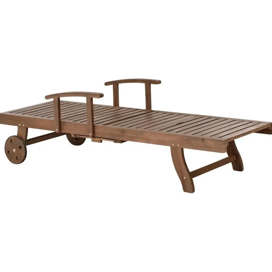 Ligbedden-Leen Bakker AMANTEA PREMIUM II - Tuinligstoel - Lichtbeige - Acaciahout