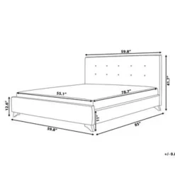Beliani AMBASSADOR - Tweepersoonsbed - Zwart - 140 x 200 cm - Chenille