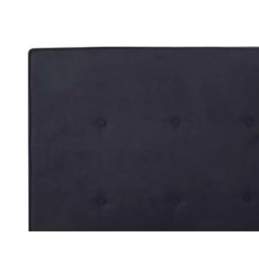 Beliani AMBASSADOR - Tweepersoonsbed - Zwart - 140 x 200 cm - Chenille