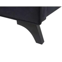 Beliani AMBASSADOR - Tweepersoonsbed - Zwart - 140 x 200 cm - Chenille