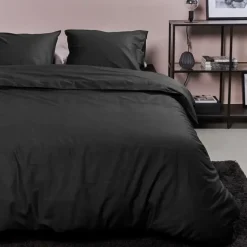 Ambiante Cotton Uni dekbedovertrek - 140x200/220 - Zwart