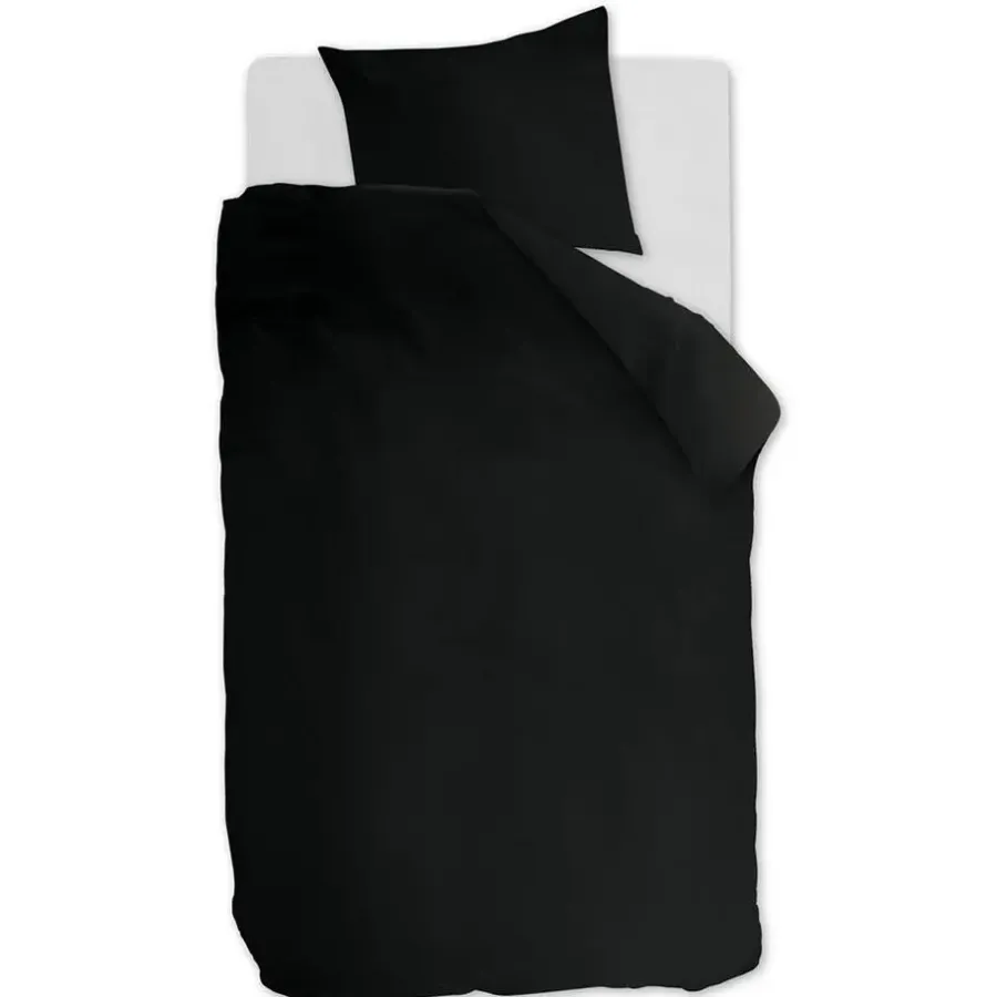 Ambiante Cotton Uni dekbedovertrek - 140x200/220 - Zwart