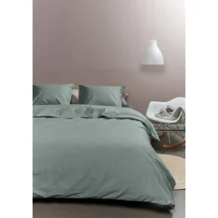 Ambiante Cotton Uni dekbedovertrek - 140x200/220 - Groen