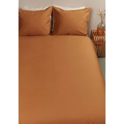 Lits-Jumeaux Dekbedovertrekken-Ambiante Cotton Uni dekbedovertrek - 240x200/220 - Oranje